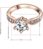 Jewelry 18k Rose Gold Plated Ring For Women