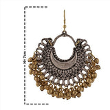 Designer Fashion Oxidized Ethnic Silver / Golden Beaded Chandbali Earrings Women