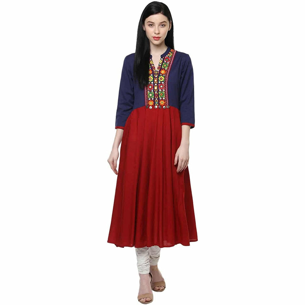 RANGMANCH BY PANTALOONS Women Off-White Woven Design Kurti with Palazzos  Price in India, Full Specifications & Offers | DTashion.com
