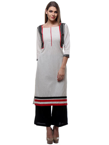 Urban-Naari-White-Colored-Designer-Cotton-Blend-Printed-Stitched-Kurti