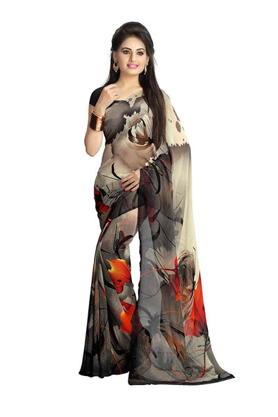 Latest Women's Faux Georgette Printed Saree