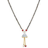 Latest Jewellery Collection The Luxor Regular Wear Australian Diamond Studded Mangalsutra For Women