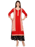 Urban-Naari-Red-Colored-Designer-Cotton-Blend-Printed-Stitched-Kurti