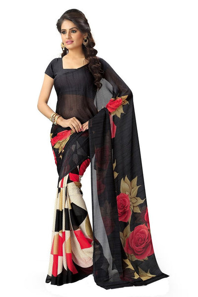 Chiffon Printed Saree - Designer Casual Sarees