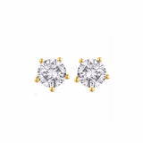 White Gold Plated Stud Earrings For Women Pack Of 3 Pairs