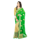Designer Green Colour Chiffon Saree