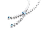 Pearl Rhodium Plated Matinee Charm Necklace Jewellery For Women & Girls