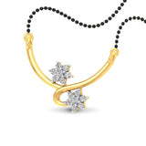 Designer Jewellery 18kt Yellow Gold And Diamond Mangalsutra For Women