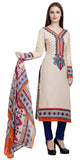 Designer Faux Cotton Off White Salwar Suits Dress Material Designer Office Formal Wear Suit