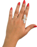Designer Gold Plated American Diamond Ring For Girls And Women