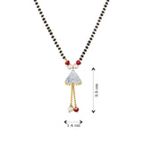 Latest Jewellery Collection The Luxor Regular Wear Australian Diamond Studded Mangalsutra For Women