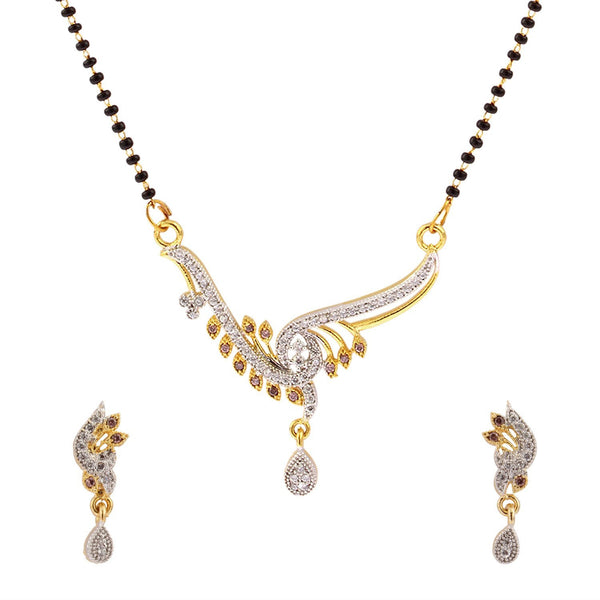 Designer Jewellery Gold Plated Gold & Silver Fashionable Mangalsutra For Women