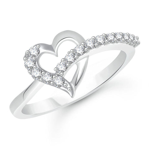 Designer Jewellery Rhodium Plated Alloy Ring For Women & Girls 