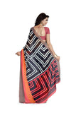 Multicolor Georgette Saree With Printed Work S080