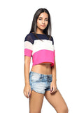 Crop Tops For Women Multi Color Crepe Western Crop Top Ladyindia53