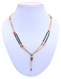 Designer American Diamond Gold Plated Mangalsutra Necklace For Women