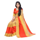 Multicolored Banarasi Cotton Silk Saree For Women S016