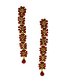Designer Jewellery  Golden Colour Red Colour Stone Delicate Stylish Koren Necklace Set For Women