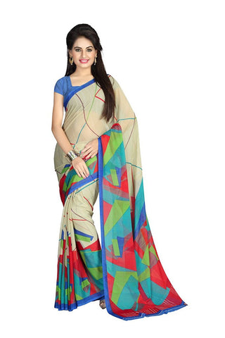 Latest Chiffon Saree Multi Color Printed Chiffon Sarees S087