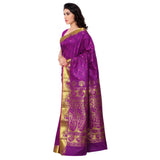 Designer Traditional Purple Kanjivaram Printed Art Silk Saree