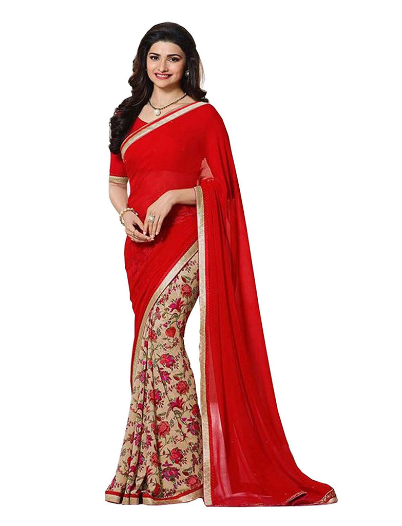 fcity.in - Beautiful Designer Soft Litchi Silk Saree With Blouse Piece For  Women