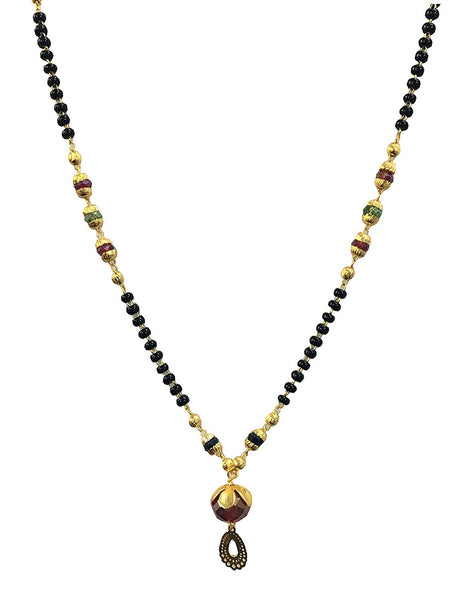 Latest Jewellery Traditional Gold Plated Mangalsutra Necklace Pendant With Chain For Women