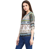 Multicolor Printed Tops For Girls Ladyindia60
