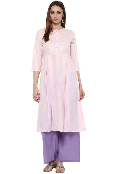 light-pink-plain-cotton-anarkali-kurta-for-women-a090