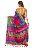 Multicolor Printed Bhagalpuri Saree Art Silk Saree With Blouse Piece