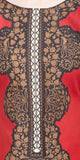 Latest Design Faux Cotton Red And Beige Salwar Suits Dress Material - Salwar Suit Duptta Set
