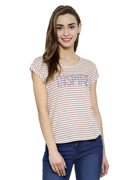 Striped Printed T-Shirts For Girls Ladyindia4