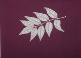 Purple Color Designer Georgette Sarees With Leaf Print Work S065