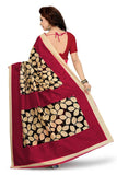 Black And Pink Bhagalpuri Silk Sarees Self Design Printed Silk Sarees