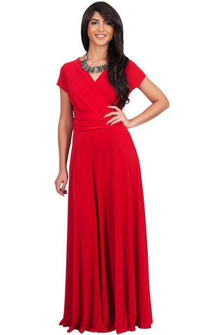 Latest Designer Full Length Hot Red Georgette And Crepe Evening Maxi dress For Women