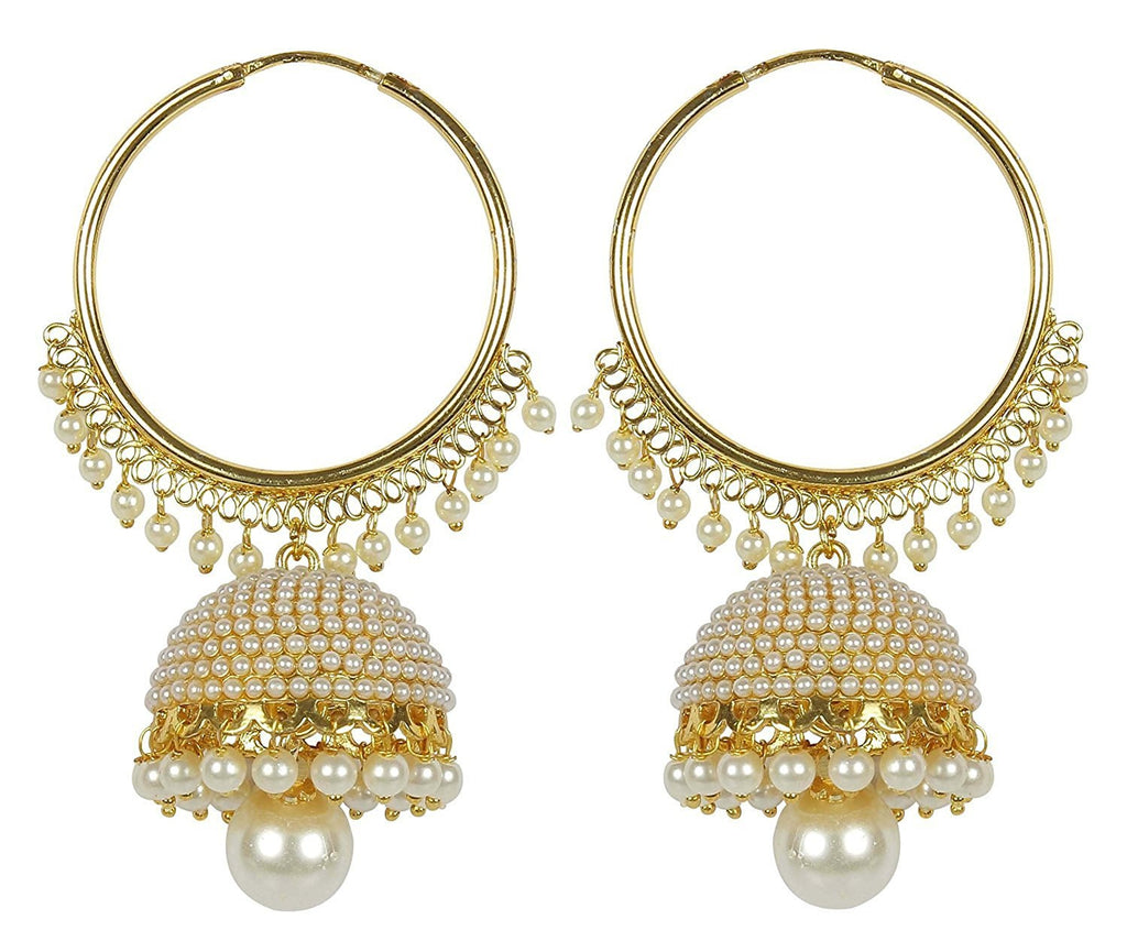 Desinger Mogra Pearl beautiful big earrings jhumka jhumki for women & girls