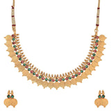 Gold Plated Jewellery Long Traditional Maharani Coin Necklace Set With Earrings