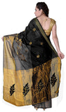 Black & Golden Color Designer Pure Cotton Silk Sarees S002