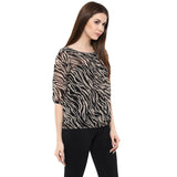 Black Tops For Women Georgette Printed Tops Ladyindia64