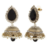 Designer Jewellery Black Pearl Fancy Party Wear Jhumki / Jhumka Earrings For Girls And Women