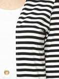 Long Shrugs Online Black & White Striped Maxi Shrug Designer Cape