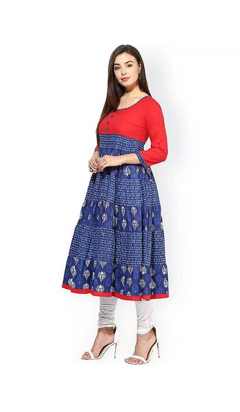 cotton-kurtis-blue-&-red-color-printed-anarkali-kurtis-for-girl-a010