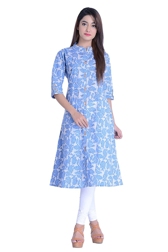 Buy Aarika Girls Navy Blue-White Colour Cotton Printed Kurti Pant Set  Online In India At Discounted Prices