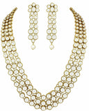 Gold Plated Kundan Necklace Set Jewellery Set For Women