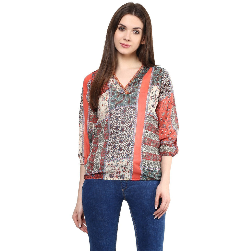 Shop Online Multicolor Printed Tops For Girl – Lady India