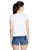 Casual T-Shirt White Color Cotton & Polyester Printed T-Shirt For Girls Ladyindia42