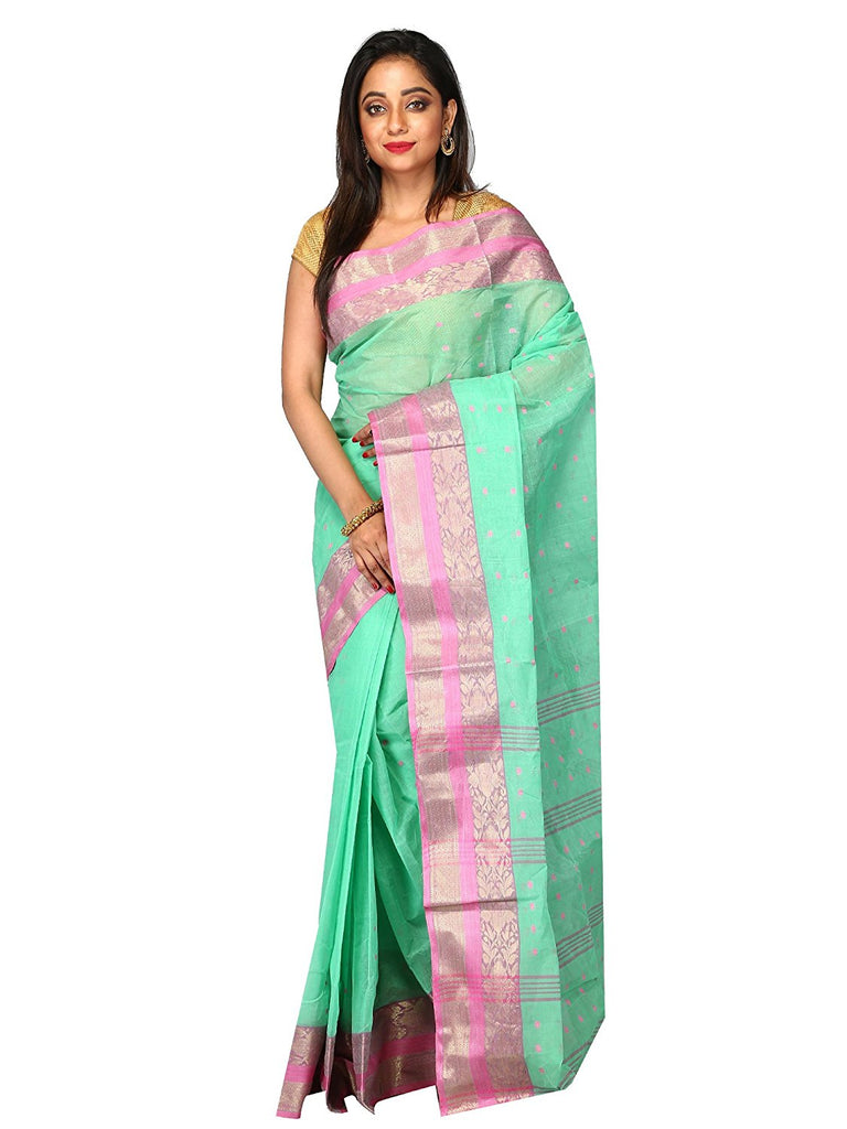 SR Soft Bengal Handloom Cotton Saree - Byhand I Indian Ethnic Wear Online I  Sustainable Fashion I Handmade Clothes