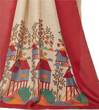 Cotton Sarees With Attached Embroidery Border Blouse Piece For Women | Party Wear