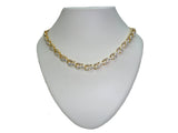 Sempre Of London Gold Crystal Diamonds With Gold & Rhodium Plated Cynthia Chain Necklace With Drop Earring Set For Women