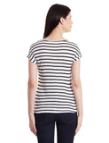 Black & White Striped Printed T-Shirts For Girls Ladyindia37