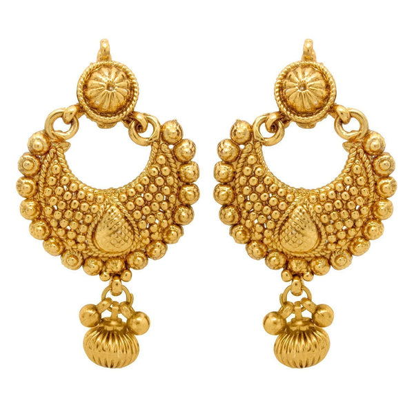 Jewellery Gold Plated Fancy Blue Party Wear Dangle & Drop Earrings For Women